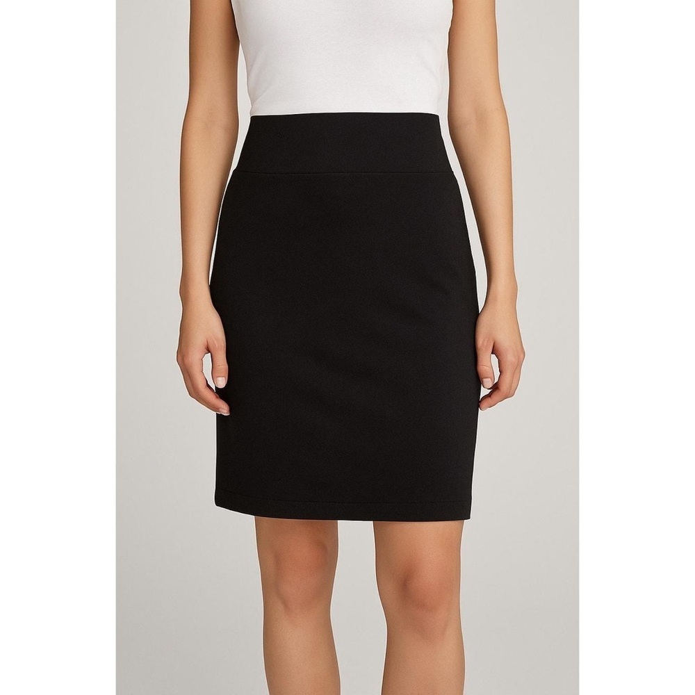 Eileen Fisher Classic Black Pull On Pencil Skirt